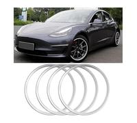 KEuLen Felgenschutzringe, Leichtmetallfelgen Schutz, Dekorativer Radschutzring for Autos, reibungsbeständig, geeignet for alle Fahrzeugtypen(White,20in)