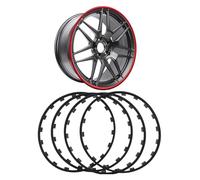 KEuLen Felgenschutzringe, Leichtmetallfelgen Schutz, Felgenschutz, Stoßstangenringe, Hochleistungs-Nylon, Reifenschutz(Black,19in)