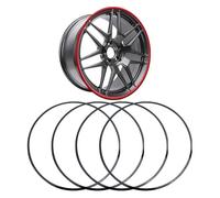 KEuLen Felgenschutzringe, Leichtmetallfelgen Schutz, Material: Aluminiumlegierung, stoßfest, Kratzfest, robust und langlebig(Black,21in)