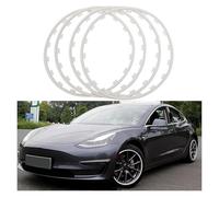 KEuLen Felgenschutzringe, Leichtmetallfelgen Schutz, Zierring for Felgen, hochfestes Nylonmaterial, geeignet for alle Arten von Automodellen(White,20in)