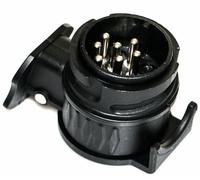 1 Anhänger Mini Adapter KFZ Eingang 13-polig Stecker 13-7 auf 7-pol Dose AHK Neu