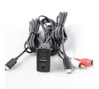 Kfz-Armaturenbrett-Halterung mit USB- und AUX-Anschluss-Schnittstellenverlängerung mit 145 cm Kabel für Mittelkonsole