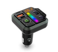 Kfz Audio FM Transmitter - Fest - freisprechend - 1" - Amber Screen - Bluetooth - PD 18 W/PD 24 W - Schnellladung - Bass Boost - Google Assistant/Siri - Schwarz