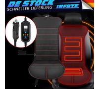 KFZ Autositz Heizkissen Beheizbare Sitzauflage 12V-24V Auto Sitzheizung Schwarz