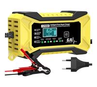 Kfz-Batterieladegeräte 12 V | Intelligenter Batteriehalter 12 V tragbar | Elektronisches Fahrzeug mit LCD-Display und thermischer Ausgleich für Boot, LKW, Anhänger, Wohnmobil G