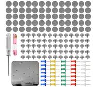 Kfz-Dach-Reparatur-Set mit 65 Stück Stoffschnallen-Halterungen, Metallsockel und Schrauben für Auto-Decken-Wiederbefestigung