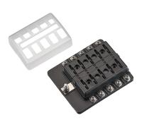 KFZ-Flachsicherungshalter mit LED Indikator für 10 Sicherungen 30A/32V DC (Schraubanschluss)