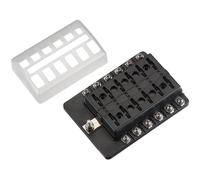 KFZ-Flachsicherungshalter mit LED Indikator für 12 Sicherungen 30A/32V DC (Schraubanschluss)