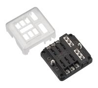 KFZ-Flachsicherungshalter mit LED Indikator und Negativanschluss für 6 Sicherungen 30A/32V DC (Schraubanschluss)