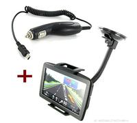KFZ NAVI HALTERUNG + LADEKABEL passt für TomTom GoPal E3230 EU E4430 e5470 One 1