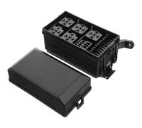 Kfz Sicherungsblock 6-fach 12v 24v Kunststoff Sicherungskasten Schwarz | Zentraler Steuerpunkt, Stabile Stromabgabe, Vereinfachte Montage, für Auto und Relais, Kompakte Bauform