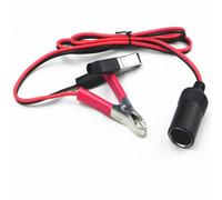 Kfz Steckdose: 12V/24V Krokodilklemmen Zigarettenanzünder.