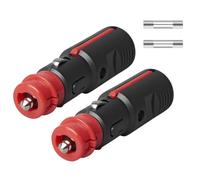 KFZ Universal 12V Zigarettenanzünder Stecker, 21mm Zig./ 12mm DIN- Ersatz Zigarettenanzünder Steckdose 12-24 Volt Normstecker mit 10A Sicherung für Auto LKW PKW Wohnmobil Motorrad (2 PCS)