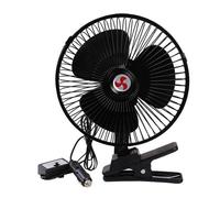 KFZ Ventilator 12V Lüfter Klemmbar Auto Zigarettenanzünder Camping Ventilator 6"