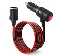 KFZ Verlängerungskabel für Zigarettenanzünder mit Schalter | Verlängerungskabel 12V/24V Auto Zigarettenanzünderbuchse Steckdose Adapter Staubdicht Wasserdicht