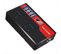 Kfz-Wechselrichter 12V/24V Gleichstrom auf 220V Wechselstrom, 2000W, mit 4 USB-Anschlüssen und Digitalanzeige