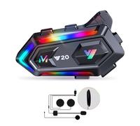 Khptop Motorradhelm Bluetooth Motorrad Helm Bluetooth Headset, doppelte Geräuschunterdrückung Helm Kopfhörer Starke Bass/IPX6 wasserdichte Kopfhörer Lautsprecher Kompatibel Alle Helme 1000mAh