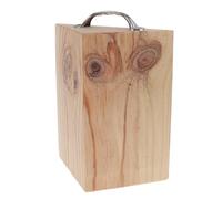 Kichvoe Radkeil aus Robustem Holz und Metall Kompakter Anhängerkeil 20x16x9cm Rutschfester Wohnmobil und Lkw Radstabilisator Unterlegkeil für Motorradanhänger zur Fahrzeugsicherung