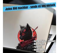 Killer-Schwarze-Katze-Aufkleber Selbstklebend Sonnenschutz für Fenster Gepäck