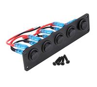 KIMISS 12-24 V 5 Gang Auto Schalter Panel Schalttafel für Boote für USB Ladegerät +Wasserdicht LED Voltmeter Auto ON OFF Kippschalter Panel RV Boot Yacht Marine
