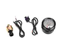 KIMISS Autoöldruckanzeige, 2 Zoll 52 mm Öldruckanzeige Zeiger 7-farbiges digitales LED-Messgerät mit Sensor