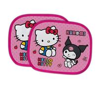 Kinder Auto Sonnenblende 2er Set 33x44 cm - Sonnenschutz für Seitenscheiben mit Motivwahl Eiskönigin, Minnie, Skye, Hello Kitty oder Einhorn - für Kinder, Stil: Hello Kitty