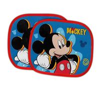 Kinder Auto Sonnenblende 2er Set 33x44 cm - Sonnenschutz für Seitenscheiben mit Motivwahl (Mickey, Spider-Man, Stitch) - Blend- & Sichtschutz für Baby/Kinder, Stil: Mickey