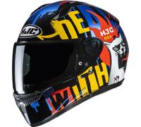Kinder-Integralhelm HJC C10 Fop MC23 schwarz-blau-rot 2XS