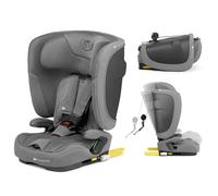 Kinderkraft FIX2GO Autokindersitz i-Size 76-150 cm (15M-12J), faltbar, Tragegriff, ISOFIX+Top Tether, SAFERIDE Sensor, SPS+, H-GUARD+, 5-fach RECLINING, Air Flow, Bezug waschbar, Grau