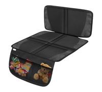 Kindersitzunterlage Auto ISOFIX Geeignet Sitzschoner Autos Kindersitz | Autositzschoner Schutzunterlage mit Rückenlehnenschutz Autositzauflage Autositzschutz Auto Geeignete Unterlage (Schwarz)
