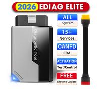 2026 NEU KINGBOLEN Ediag Elite - LEBENSLANG KOSTENLOS KFZ-DIAGNOSEGERÄT | Alle Systeme, 15 Rücksetzfunktionen, Bidirektionale Tests, Auto-Scanner OBD2 mit 36 cm Verlängerungskabel