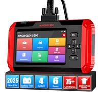 KINGBOLEN S500 OBD2 Diagnosegerät, Automotive Fehlercode Auslesegerät für Motor/Getriebe/ABS/SRS,Diagnosegerät Auto mit Öl, SAS, Bremse,ETS zurücksetzen,Auto VIN,Lebenslange Kostenlose Upgrade