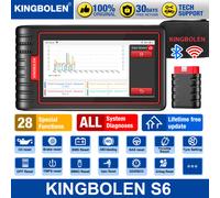 KINGBOLEN S6 Deutscher OBD-Automobilscanner, Bluetooth, alle System-Autodiagnosetools, 28 Resets, IMMO/BMS/TPMS/ABS-Blutung, lebenslang kostenlos ALL System 28 Resets
