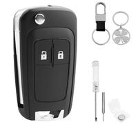 KingYH 2 Tasten Autoschlüssel Gehäuse mit Batterie CR2032 und Pin-Entfernungswerkzeug Schraubendreher Schlüsselring für Opel Vauxhall Adam Astra J Cascade Insignia Meriva Mokka Viva Zafira