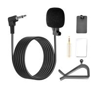 KIRVOS Auto-Radio-Mikrofon mit 3,5-mm-Anschluss - Externes Mikrofon für Fahrzeug-Stereoanlagen, GPS, CD und DVD - 3m-Kabel