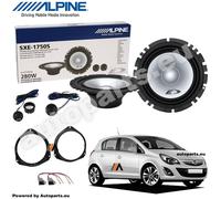 Kit 4 Alpine SXE-1750s Lautsprecher Für Opel Corsa D Von 2006