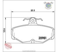 ATE Bremsbelagsatz, Scheibenbremse 13.0460-5600.2