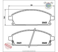 Kit Bremsbeläge Brembo Vorderachse für INFINITI QX4 Q45 NISSAN PATHFINDER X-TRA
