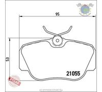 Kit Bremsbeläge Brembo Hinterachse für MERCEDES E-KLASSE E C-KLASSE C 190 124 3