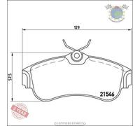 Kit Bremsbeläge Brembo Vorderachse für NISSAN ALMERA II PRIMERA