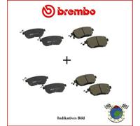 Kit Bremsbeläge Vorne + Hinten Brembo Für Opel Corsa C Tigra Bbi De2d2