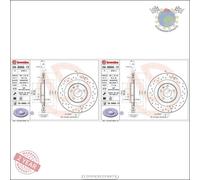 2x BREMBO Bremsscheibe BREMBO XTRA LINE 09.9145.1X