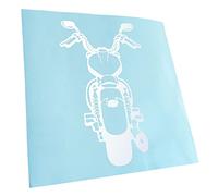 Kiwistar - Autoaufkleber - Biker - Rocker - Chopper - mattweiss - 16x10cm - Heckscheibe Auto Aufkleber wetterfest für Kfz LKW Mofa Truck - Sticker außen selbstklebend Tuning Zubehör für Fenster