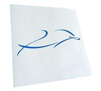 Kiwistar - Autoaufkleber - Blau - 24x8cm Delfin - Heckscheibe Auto Aufkleber wetterfest für Kfz LKW Mofa Truck - Sticker außen selbstklebend Tuning Zubehör für Fenster Fahrzeug Scheibe