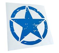 Kiwistar - Autoaufkleber - Blau - 60x60cm United States Army Star - Heckscheibe Auto Aufkleber wetterfest für Kfz LKW Mofa Truck - Sticker außen selbstklebend Tuning Zubehör für Fenster Fahrzeug