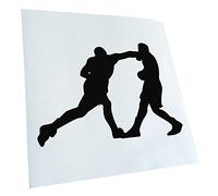 Kiwistar - Autoaufkleber - Boxen Knockout Figur Boxer - schwarz - 14,5x10cm - Heckscheibe Auto Aufkleber wetterfest für Kfz LKW Mofa Truck - Sticker außen selbstklebend Tuning Zubehör für Fenster