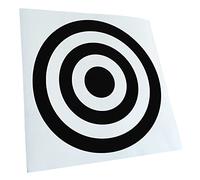 Kiwistar - Autoaufkleber - Bullseye Zielscheibe RAF - Schwarz - 24x24cm - Heckscheibe Auto Aufkleber wetterfest für Kfz LKW Mofa Truck - Sticker außen selbstklebend Tuning Zubehör für Fenster