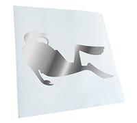 Kiwistar - Autoaufkleber - Chrom - 24x15cm Taucher - Heckscheibe Auto Aufkleber wetterfest für Kfz LKW Mofa Truck - Sticker außen selbstklebend Tuning Zubehör für Fenster Fahrzeug Scheibe