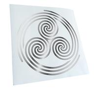 Kiwistar - Autoaufkleber - Chrom - 60x60cm Triskele stärker ausgearbeitet - Heckscheibe Auto Aufkleber wetterfest für Kfz LKW Mofa Truck - Sticker außen selbstklebend Tuning Zubehör für Fenster