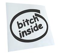 Kiwistar - Autoaufkleber - Dunkelgrau - 12x10cm B inside Schlampe - Heckscheibe Auto Aufkleber wetterfest für Kfz LKW Mofa Truck - Sticker außen selbstklebend Tuning Zubehör für Fenster Fahrzeug